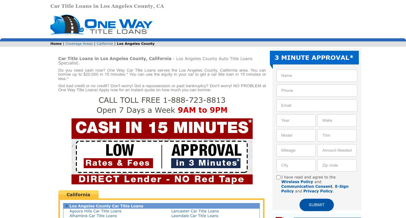 One Way Title Loans